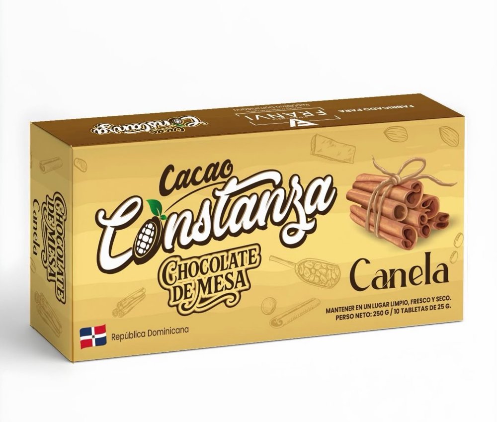 Cacao Constanza Chocolate de Mesa sabor Canela, 250g